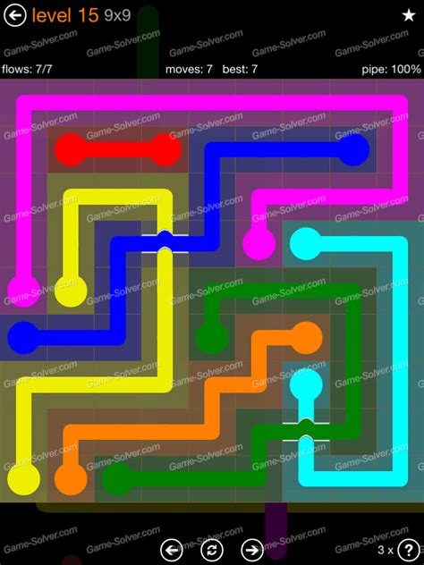 level 15 9x9|Flow Bonus Pack 9x9 Level 15 • Game Solver.